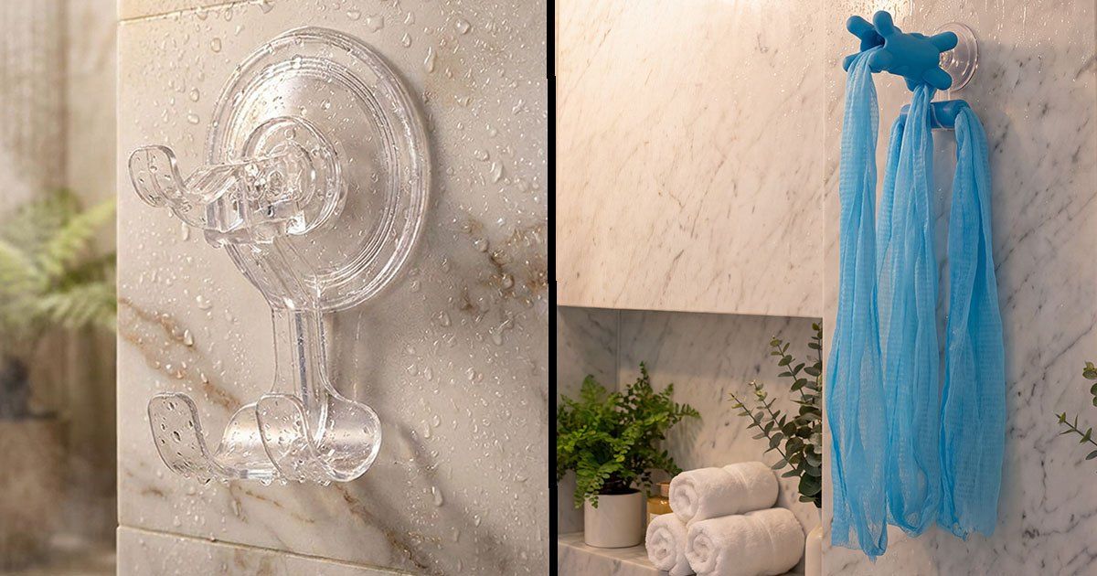 The Fähloo Shower Valet locking suction holder