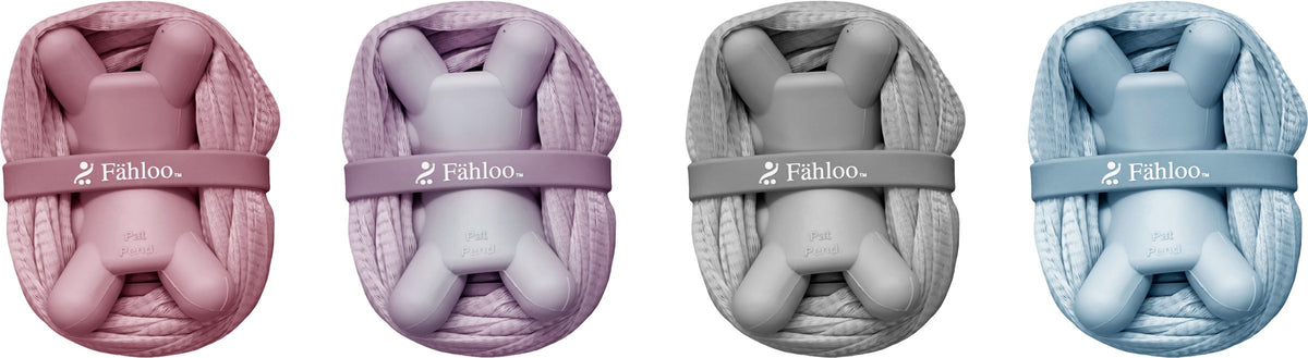 The 4 Fähloo colors in the Family Pack: Desert Rose, French Lilac, Pebble Grey, Sea Salt Blue