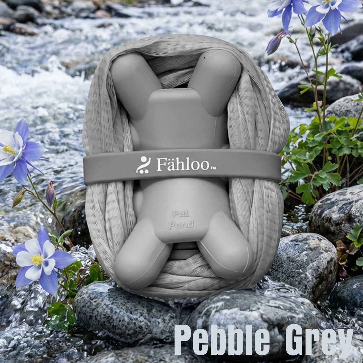 Fähloo exfoliating bathing mesh in Pebble Grey